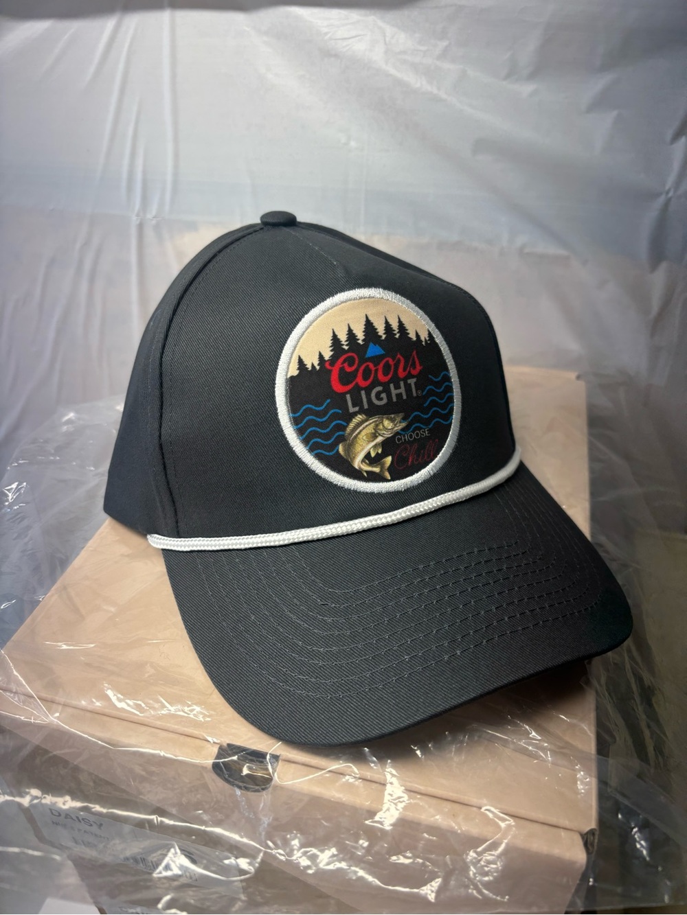 Black Trucker Cap - Branded Logo Baseball Hat